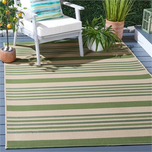 Pemberly Row Polypropylene Beige Indoor Outdoor Rug - 5'3&quot x 7'7&quot