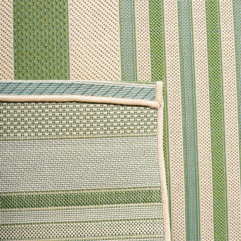 Pemberly Row Polypropylene Beige Indoor Outdoor Rug - 6'7