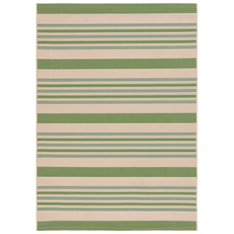 Pemberly Row Polypropylene Beige Indoor Outdoor Rug - 5'3