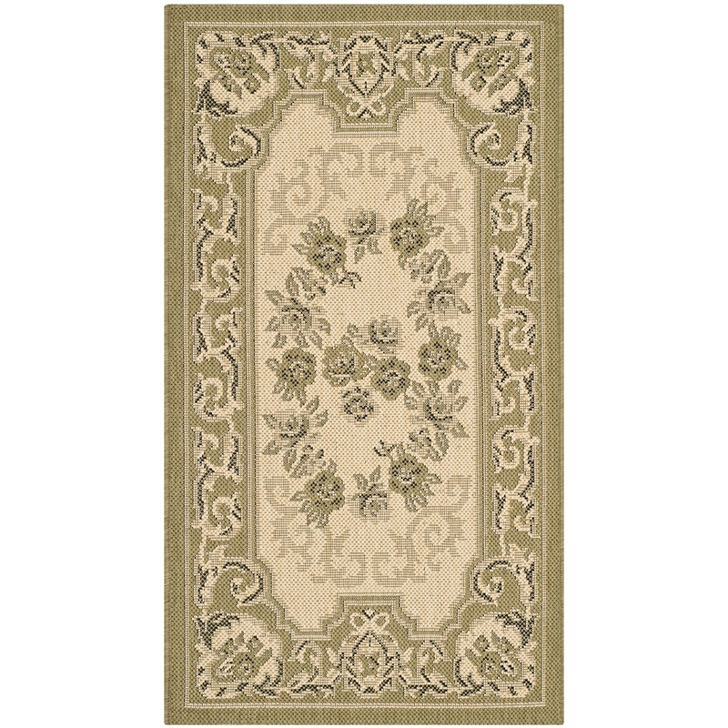 Pemberly Row Polypropylene Cream Indoor Outdoor Rug - 2' x 3'7