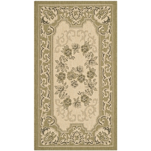 Pemberly Row Polypropylene Cream Indoor Outdoor Rug - 2' x 3'7&quot
