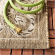 Pemberly Row Polypropylene Cream Indoor Outdoor Rug - 4' x 5'7