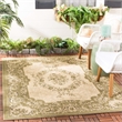 Pemberly Row Polypropylene Cream Indoor Outdoor Rug - Round 5'3