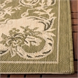 Pemberly Row Polypropylene Cream Indoor Outdoor Rug - Square 6'7