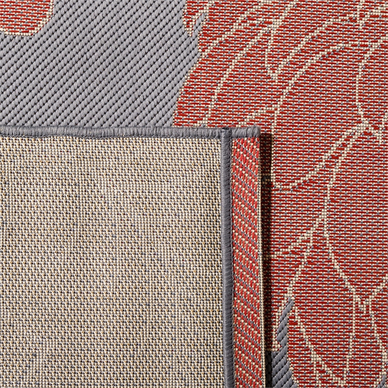 Pemberly Row Polypropylene Anthracite Indoor Outdoor Rug - 2' x 3'7