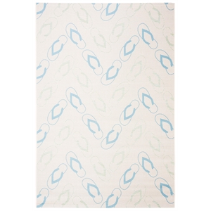 Pemberly Row Polypropylene Beige Indoor Outdoor Rug - 4' x 5'7&quot