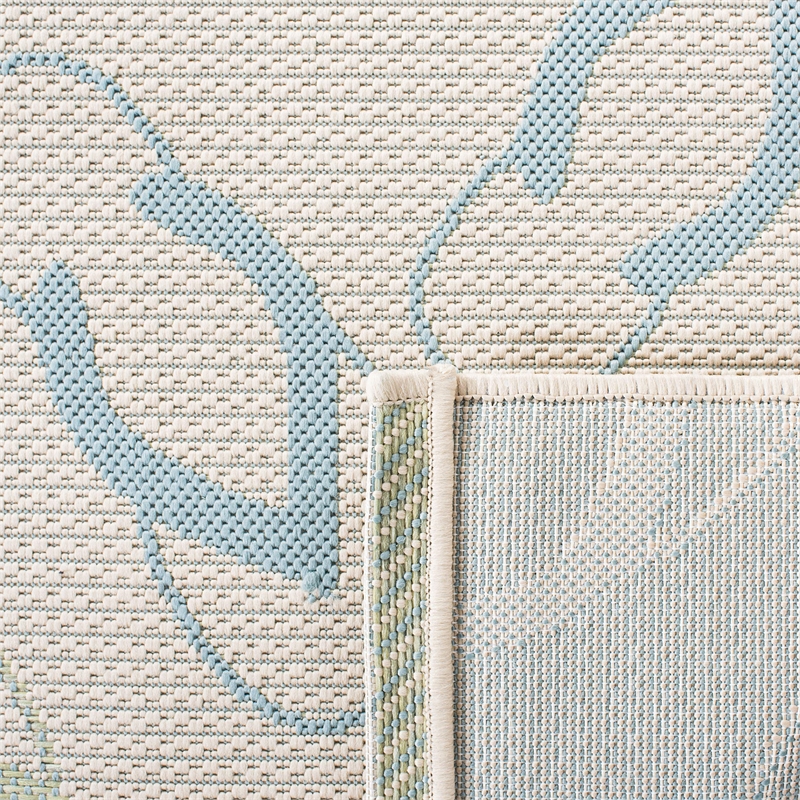 Pemberly Row Polypropylene Beige Indoor Outdoor Rug - 9' x 12'