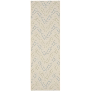 Pemberly Row Polypropylene Beige Indoor Outdoor Rug - Runner 2'3&quot x 6'7&quot