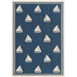 Pemberly Row Polypropylene Navy Indoor Outdoor Rug - 4' x 5'7