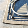 Pemberly Row Polypropylene Navy Indoor Outdoor Rug - 4' x 5'7