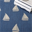 Pemberly Row Polypropylene Navy Indoor Outdoor Rug - 8' x 11'