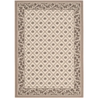 Pemberly Row Polypropylene Beige Indoor Outdoor Rug - 4' x 5'7