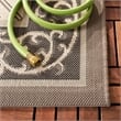 Pemberly Row Polypropylene Beige Indoor Outdoor Rug - 4' x 5'7