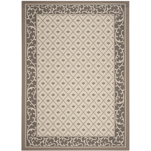 Pemberly Row Polypropylene Beige Indoor Outdoor Rug - 5'3&quot x 7'7&quot