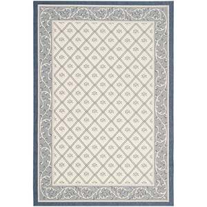Pemberly Row Polypropylene Beige Indoor Outdoor Rug - 5'3&quot x 7'7&quot