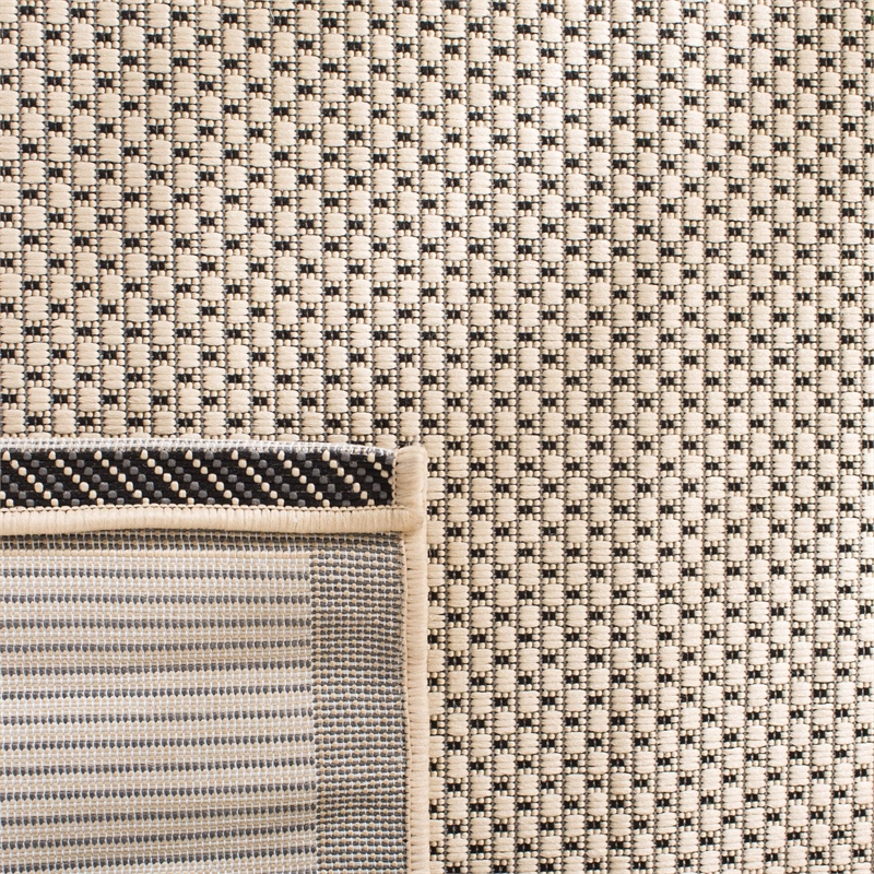 Pemberly Row Polypropylene Grey Indoor Outdoor Rug - Runner 2'3