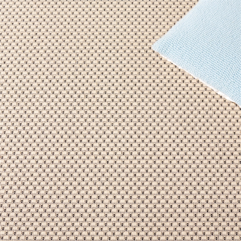 Pemberly Row Polypropylene Grey Indoor Outdoor Rug - Square 7'10