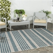 Pemberly Row Polypropylene Grey Indoor Outdoor Rug - 4' x 5'7