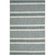 Pemberly Row Polypropylene Grey Indoor Outdoor Rug - 5'3