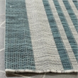 Pemberly Row Polypropylene Grey Indoor Outdoor Rug - Runner 2'3