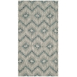 Pemberly Row Polypropylene Grey Indoor Outdoor Rug - 2' x 3'7
