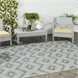 Pemberly Row Polypropylene Grey Indoor Outdoor Rug - 2'7