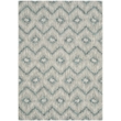 Pemberly Row Polypropylene Grey Indoor Outdoor Rug - 4' x 5'7