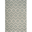 Pemberly Row Polypropylene Grey Indoor Outdoor Rug - 6'7