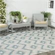 Pemberly Row Polypropylene Grey Indoor Outdoor Rug - 9' x 12'
