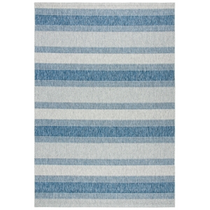 Pemberly Row Polypropylene Grey Indoor Outdoor Rug - 6'7&quot x 9'6&quot