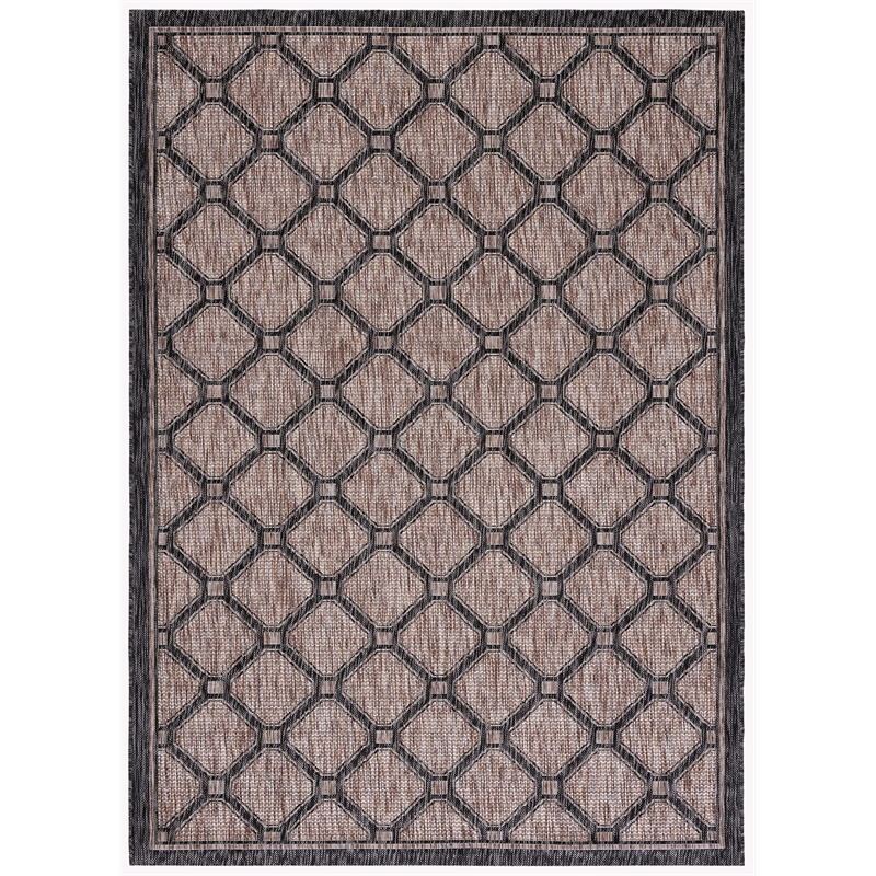 Pemberly Row Polypropylene Natural Indoor Outdoor Rug - 2' x 3'7