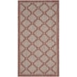 Pemberly Row Polypropylene Red Indoor Outdoor Rug - 2'7