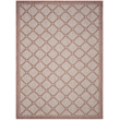 Pemberly Row Polypropylene Red Indoor Outdoor Rug - 4' x 5'7