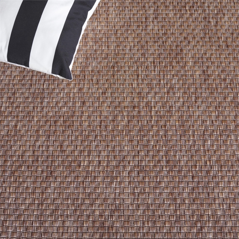 Pemberly Row Polypropylene Natural Indoor Outdoor Rug - 2' x 3'7