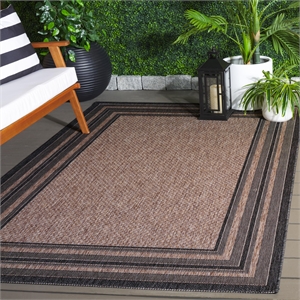 Pemberly Row Polypropylene Natural Indoor Outdoor Rug - 5'3&quot x 7'7&quot