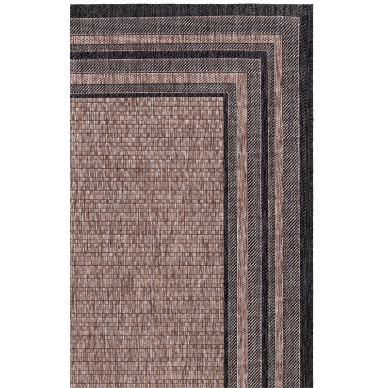 Pemberly Row Polypropylene Natural Indoor Outdoor Rug - 5'3