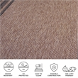 Pemberly Row Polypropylene Natural Indoor Outdoor Rug - Runner 2'3