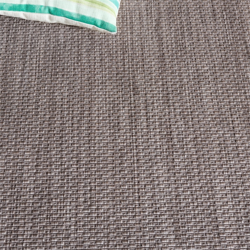 Pemberly Row Polypropylene Beige Indoor Outdoor Rug - 4' x 5'7