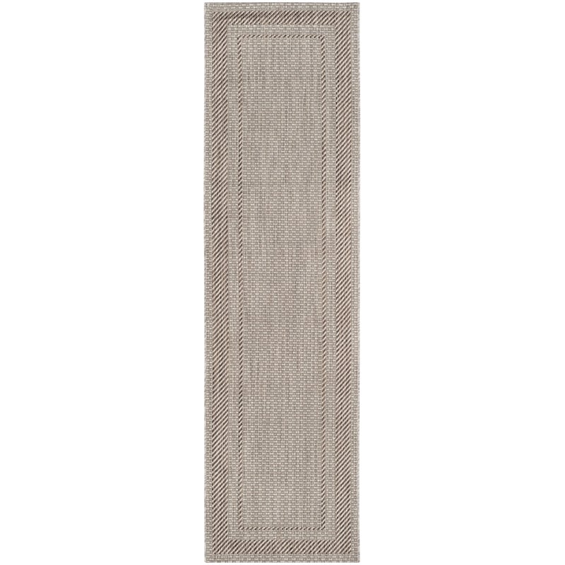 Pemberly Row Polypropylene Beige Indoor Outdoor Rug - Runner 2'3