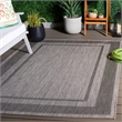 Pemberly Row Polypropylene Beige Indoor Outdoor Rug - 53 x 77