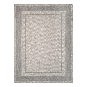 Pemberly Row Polypropylene Beige Indoor Outdoor Rug - 8 x 11