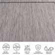 Pemberly Row Polypropylene Beige Indoor Outdoor Rug - Runner 23 x 12