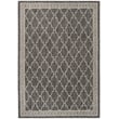 Pemberly Row Polypropylene Black Indoor Outdoor Rug - 5'3