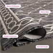 Pemberly Row Polypropylene Black Indoor Outdoor Rug - 5'3