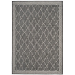Pemberly Row Polypropylene Black Indoor Outdoor Rug - 6'7