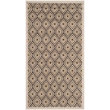 Pemberly Row Polypropylene Cream Indoor Outdoor Rug - 2'7