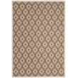 Pemberly Row Polypropylene Cream Indoor Outdoor Rug - 5'3