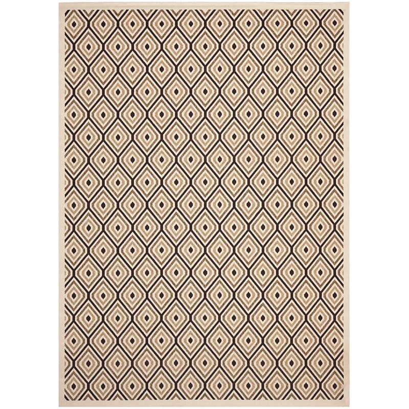 Pemberly Row Polypropylene Cream Indoor Outdoor Rug - 6'7