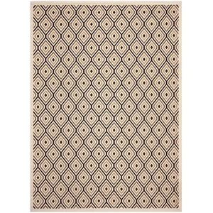 Pemberly Row Polypropylene Cream Indoor Outdoor Rug - 6'7&quot x 9'6&quot
