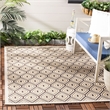 Pemberly Row Polypropylene Cream Indoor Outdoor Rug - 6'7